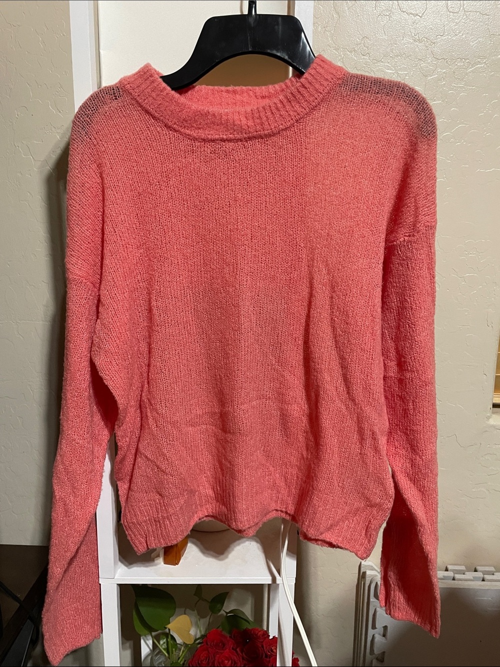 Joie Coral-Pink Crewneck Sweater